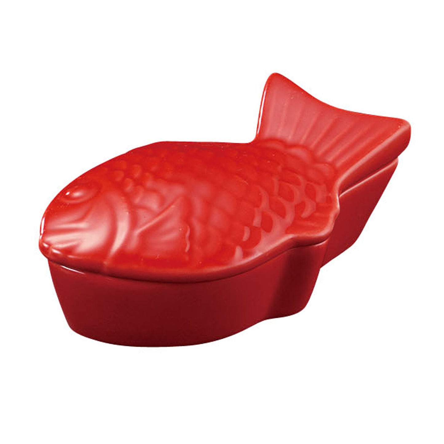 Red snapper bowl with lid