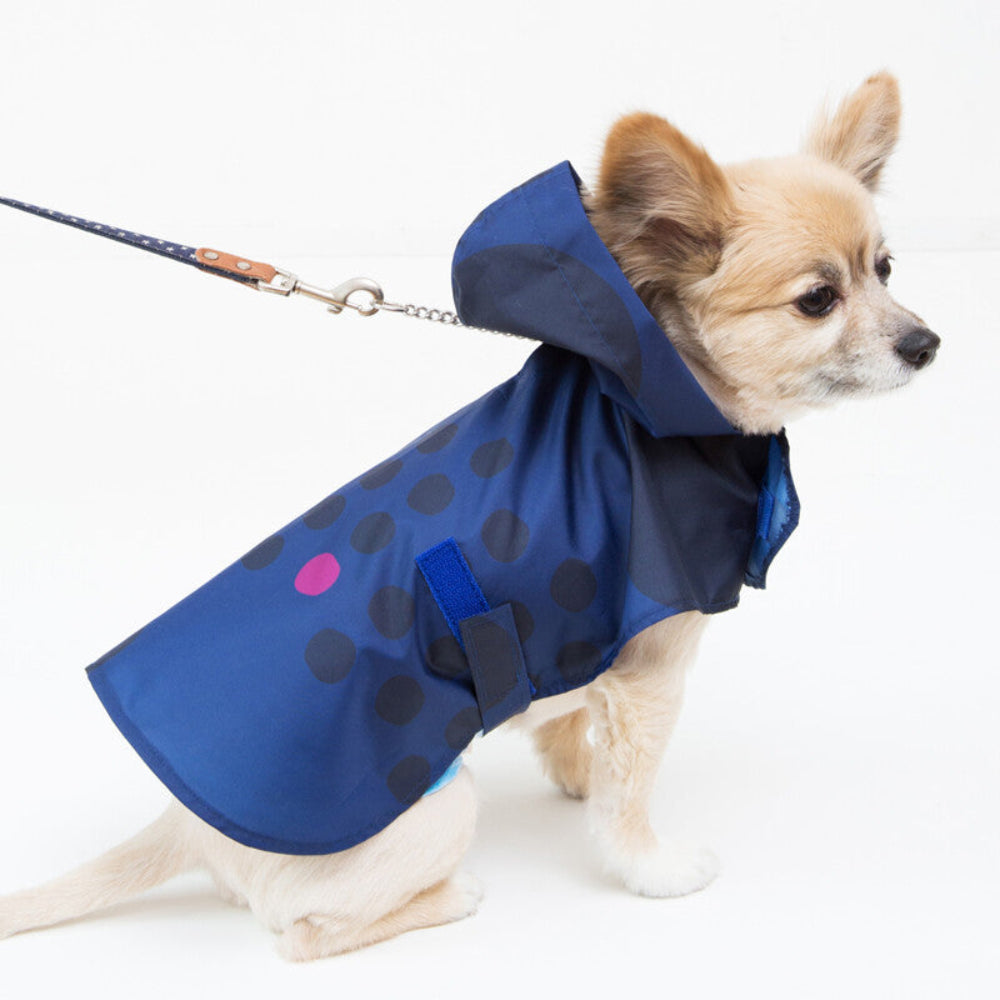 狗狗波點散步雨衣 - 小型犬S