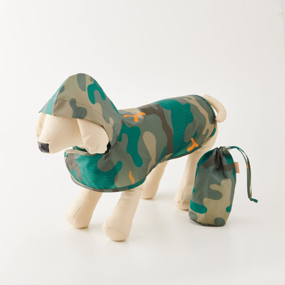 Dog Camouflage Walking Raincoat - Small Dog M
