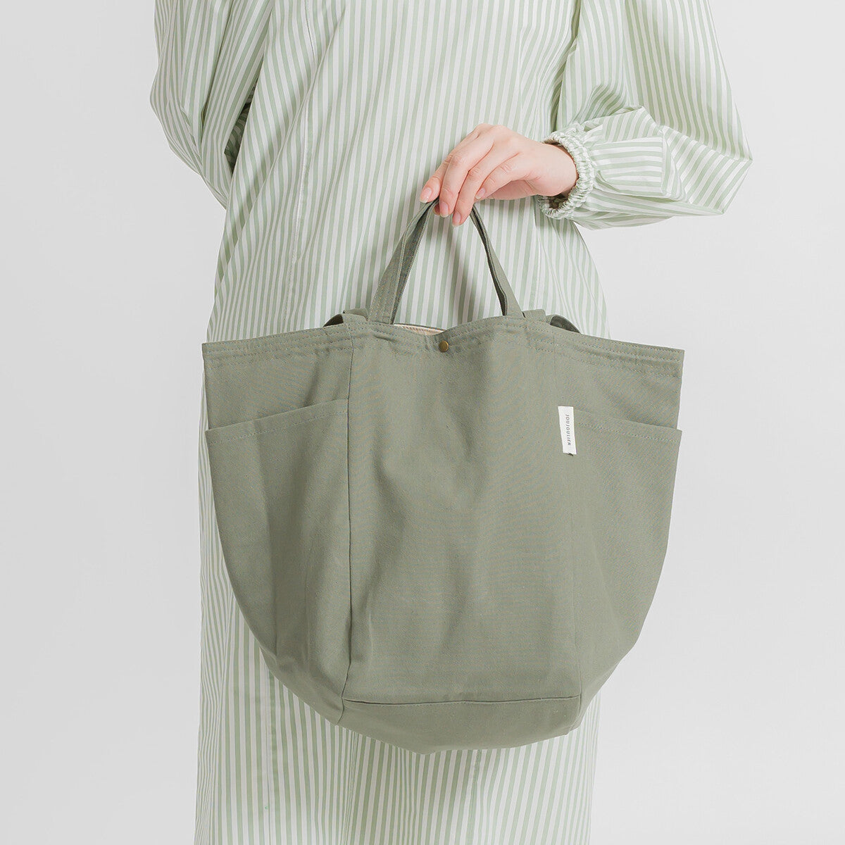 Solid Color 2-Way Handle Bag