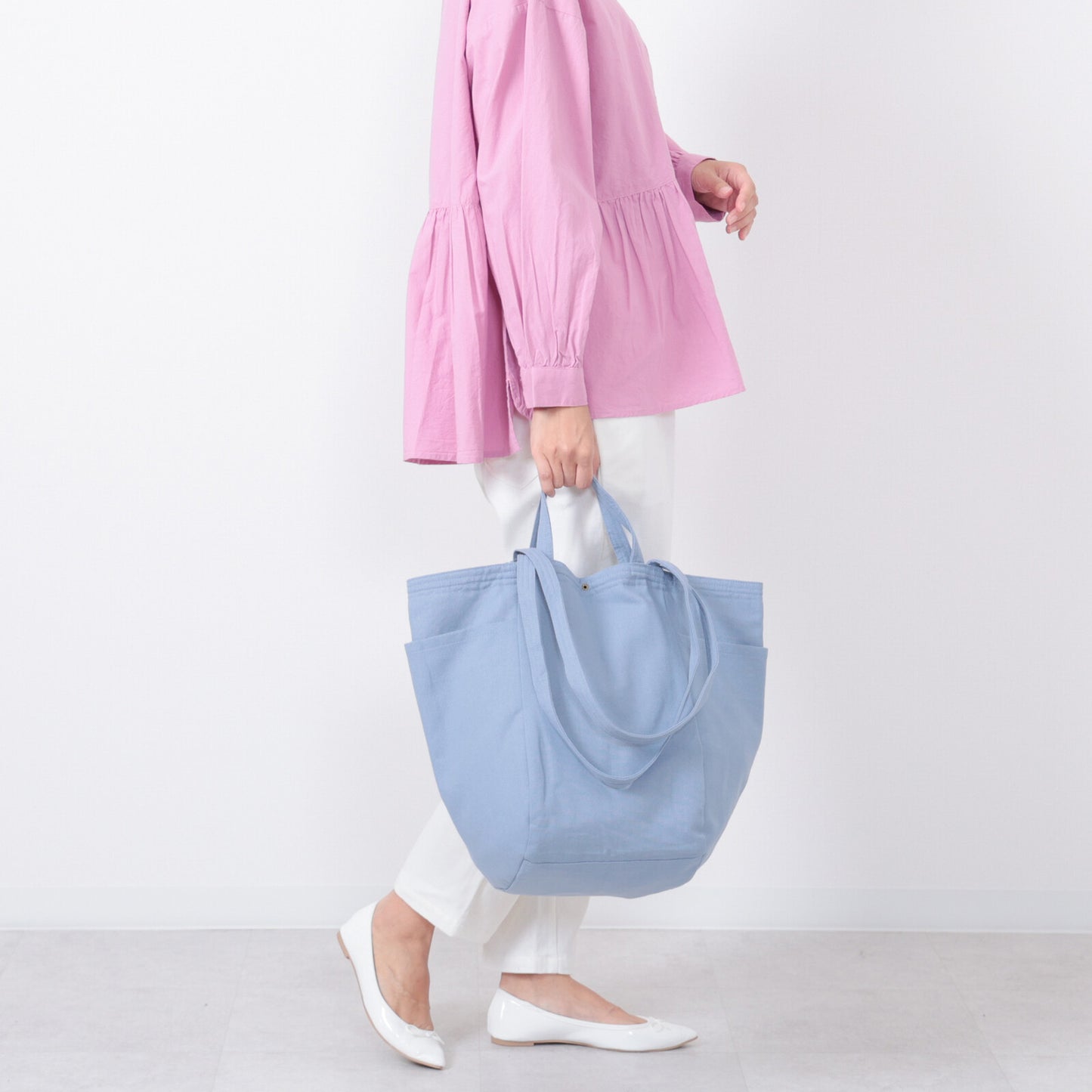 Solid Color 2-Way Handle Bag