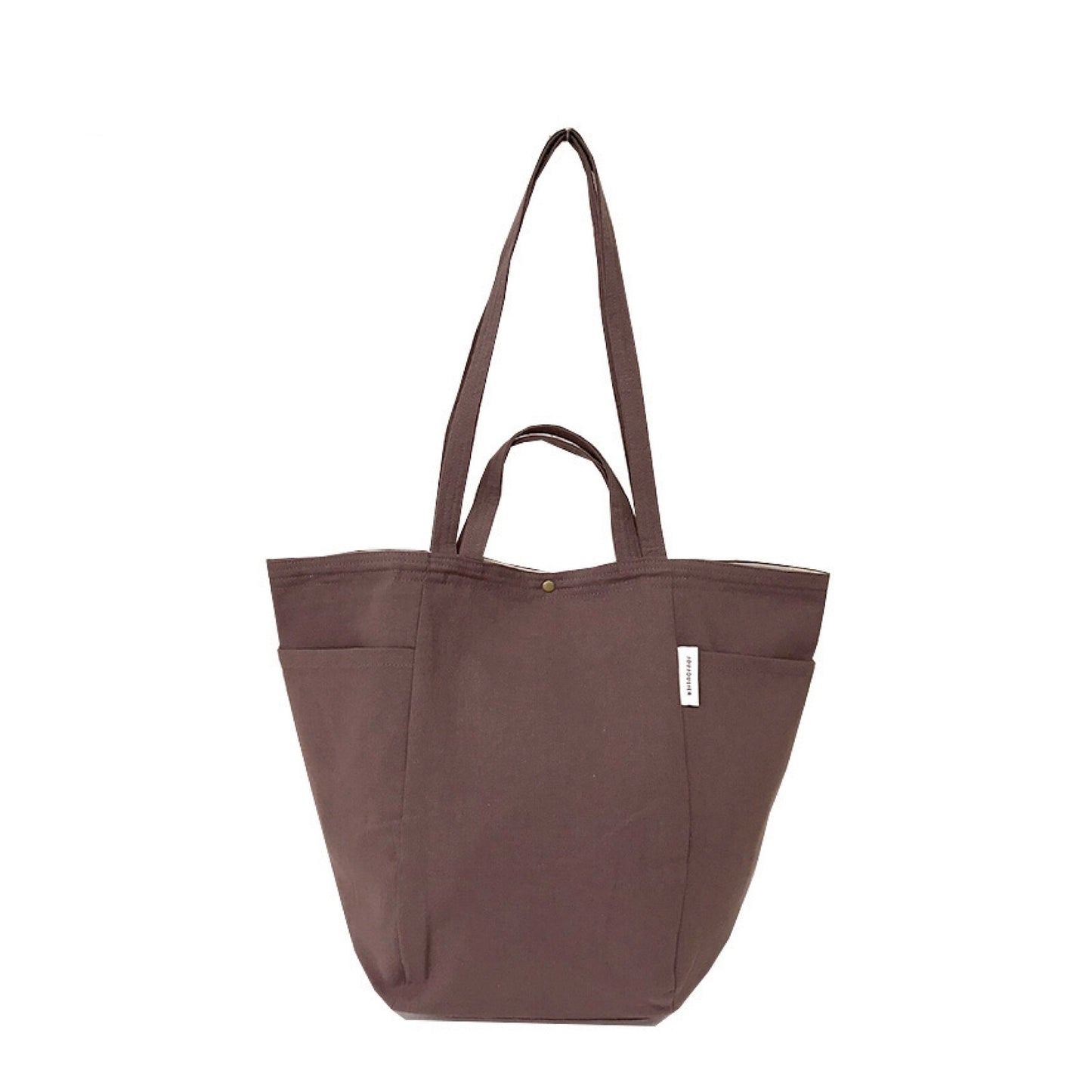 Solid Color 2-Way Handle Bag