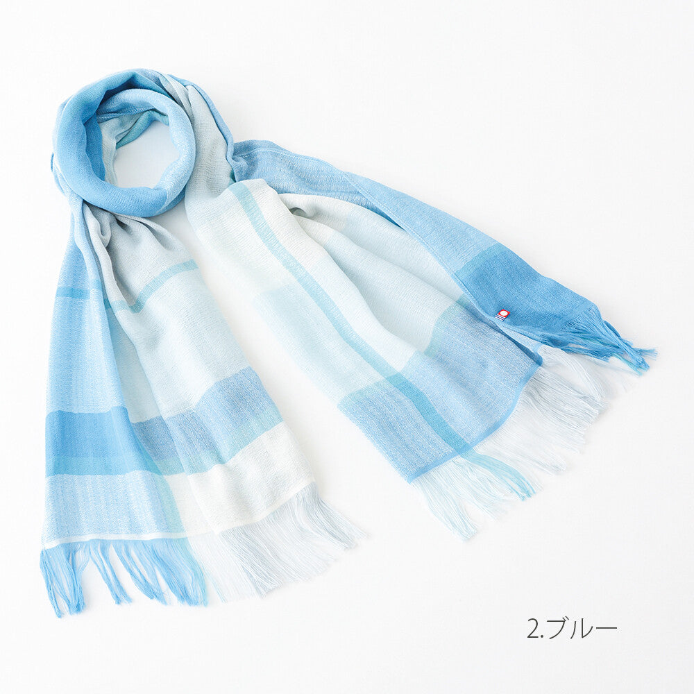 日本 今治棉質格紋披肩