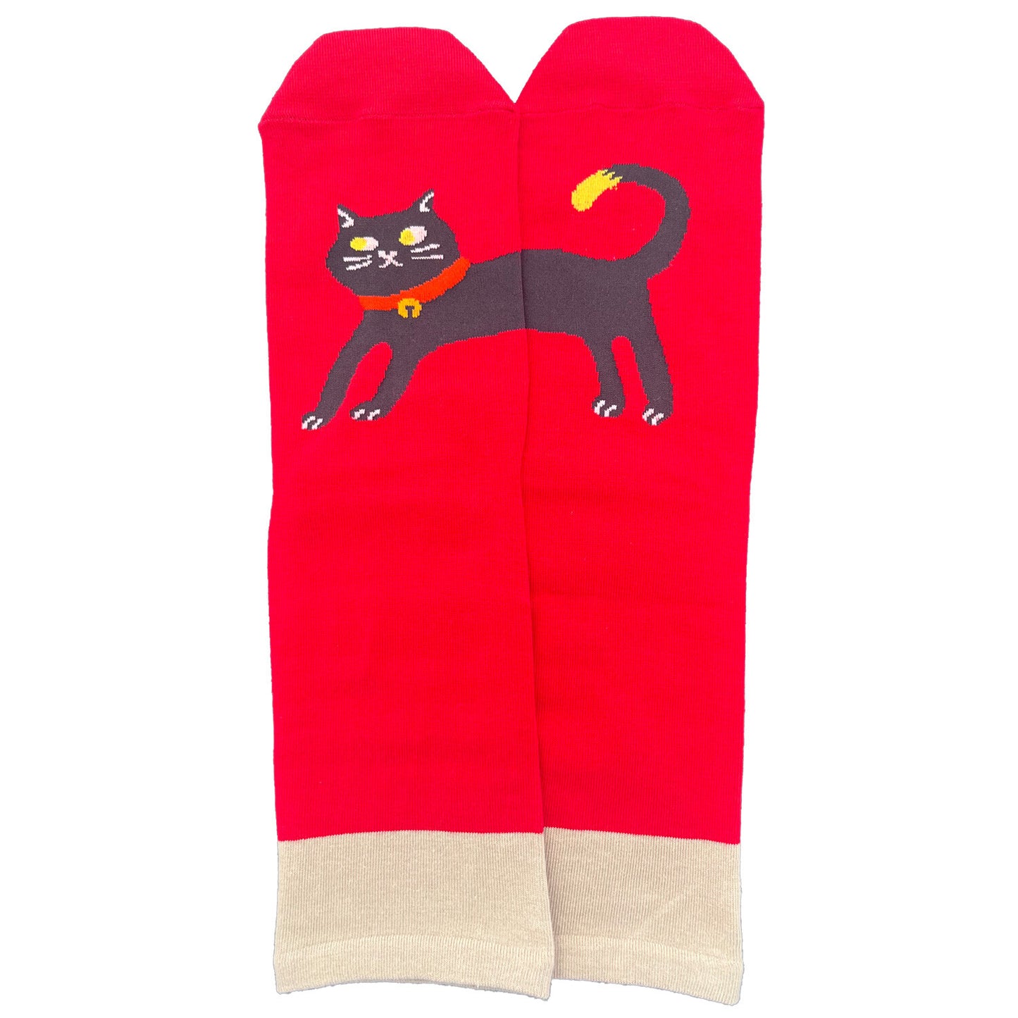 Blue Beam 貓咪圖案圓領襪 (女裝)