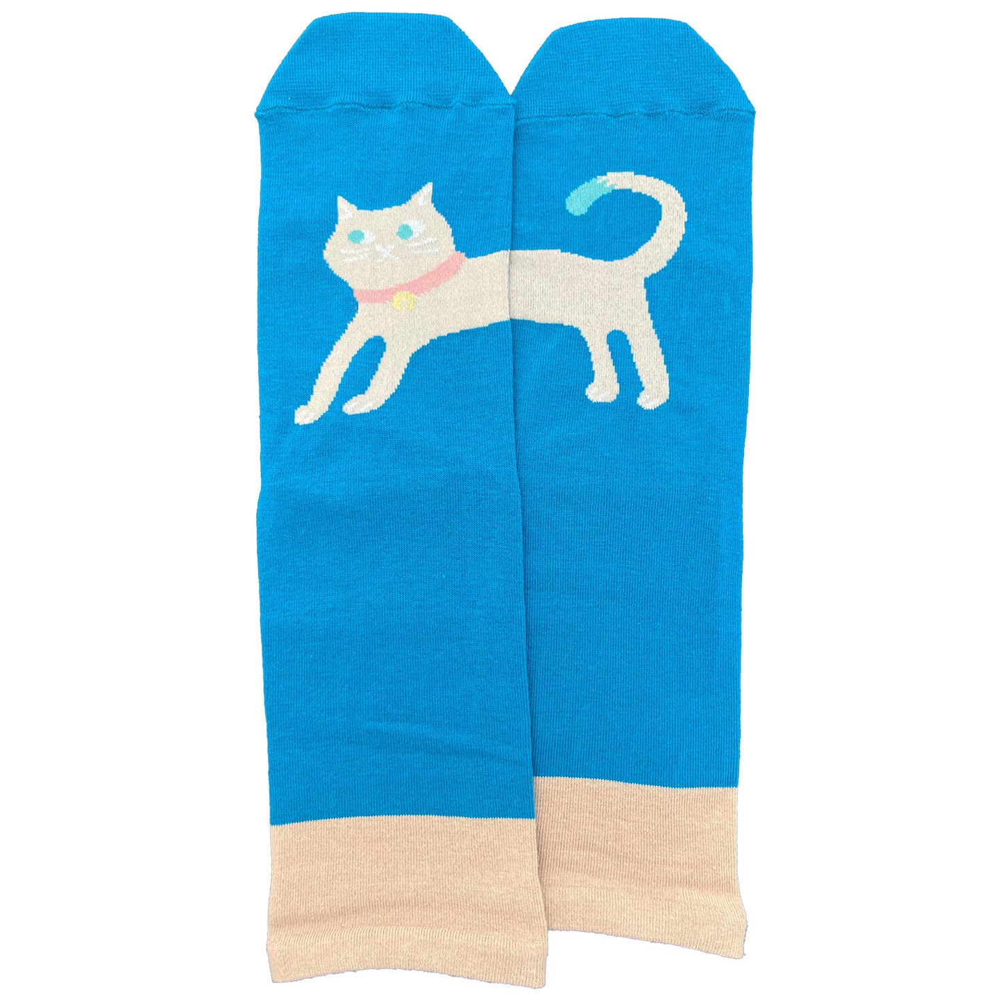 Blue Beam 貓咪圖案圓領襪 (女裝)