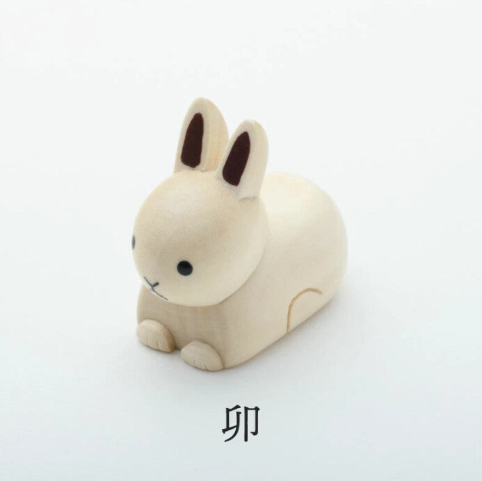Wooden decorations in the shape of the twelve Chinese zodiac animals
