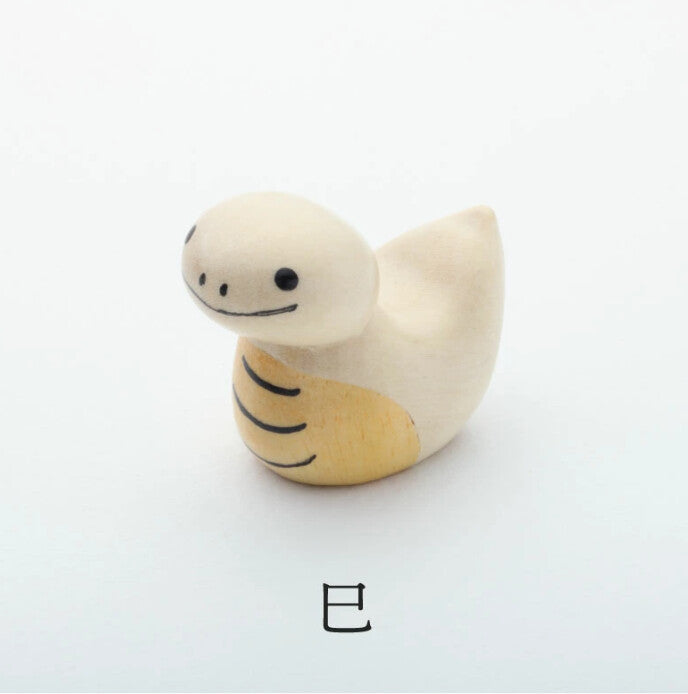 Wooden decorations in the shape of the twelve Chinese zodiac animals