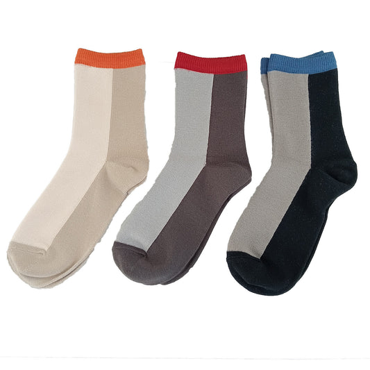 Blue Beam 雙色型中筒襪 (女裝)