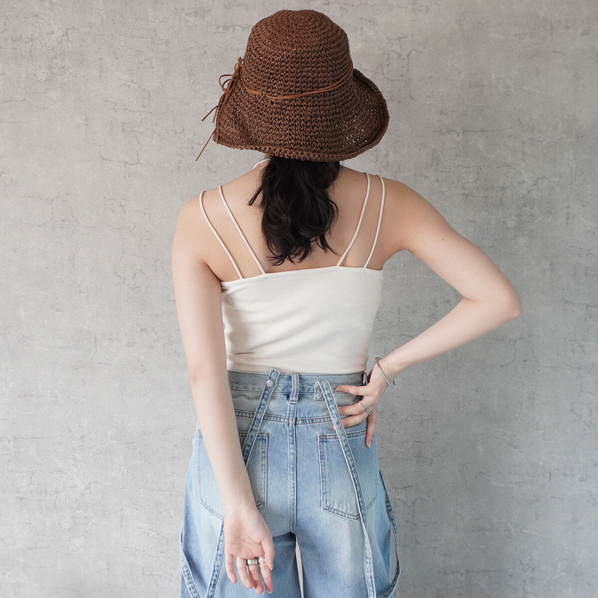 Double strap camisole with padded chest
