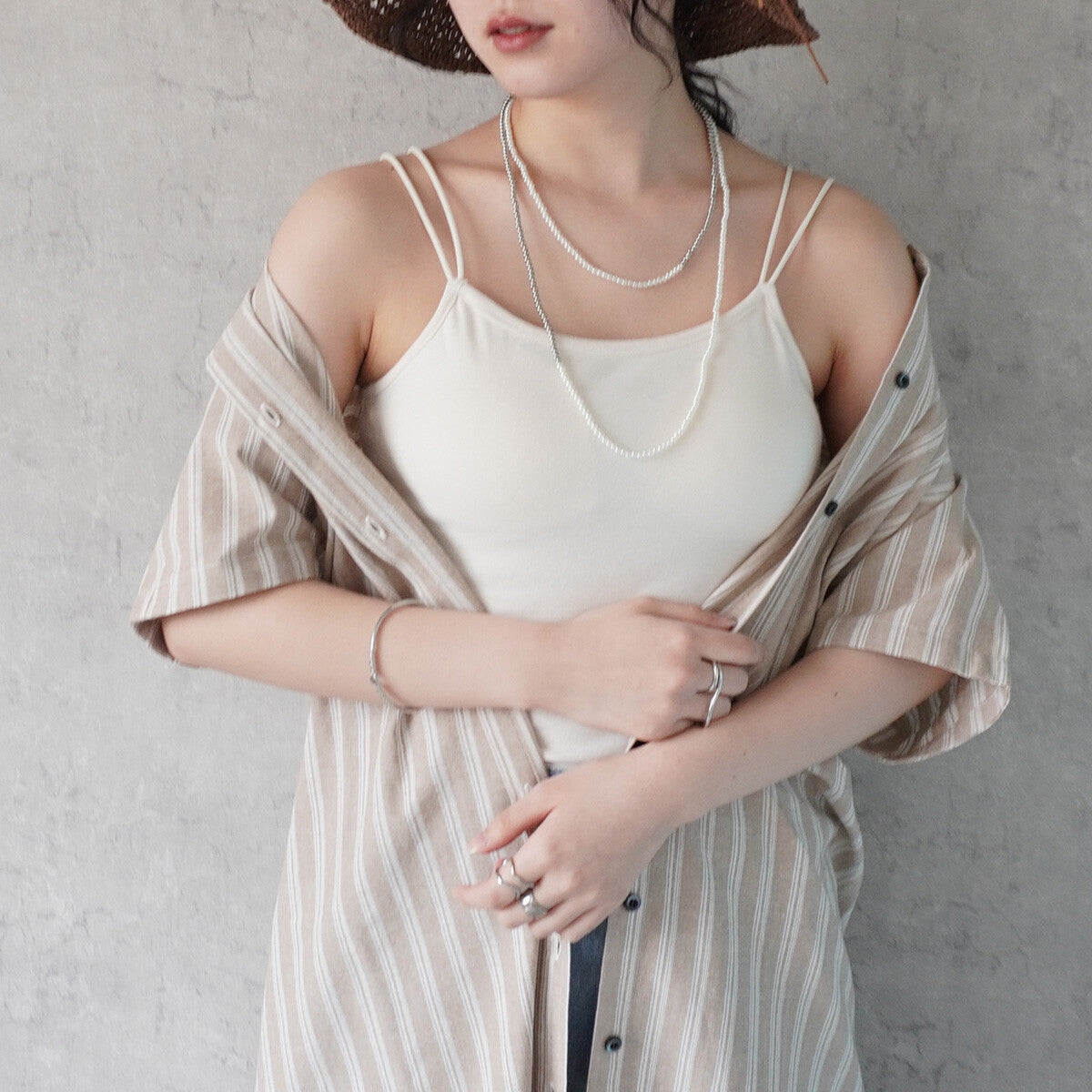 Double strap camisole with padded chest