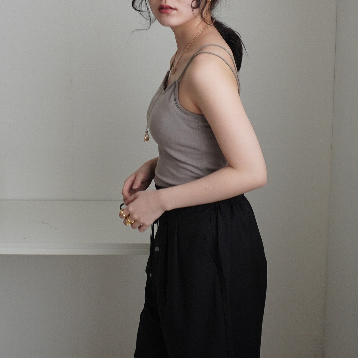Double strap camisole with padded chest