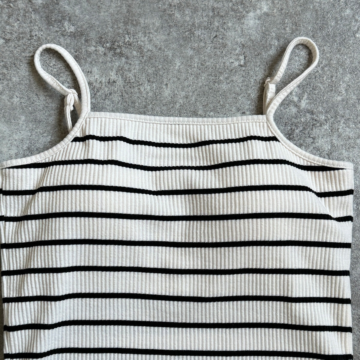 附胸墊條紋吊帶背心