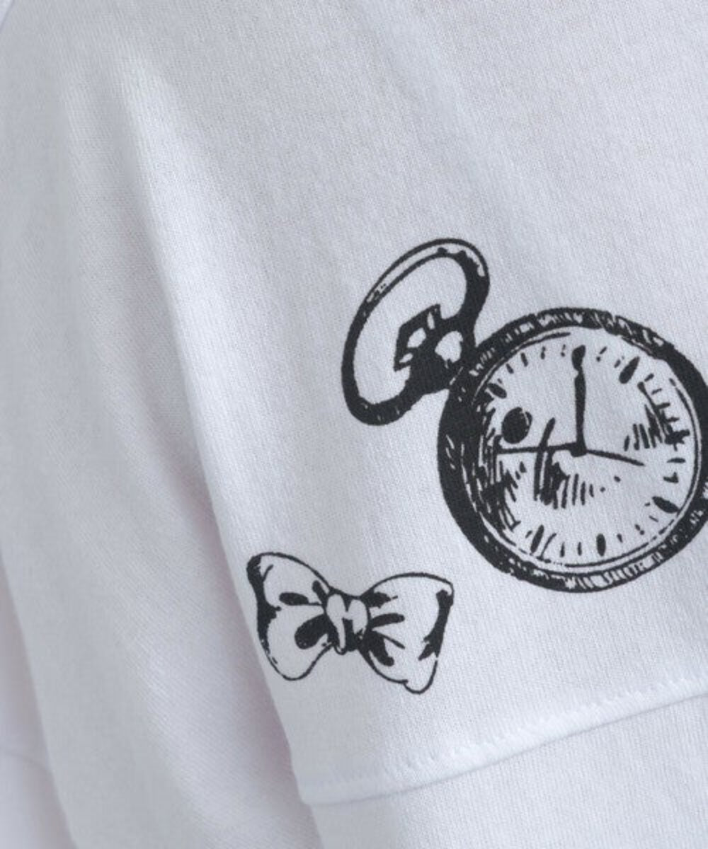 黑白口袋狗圖案 T-shirt