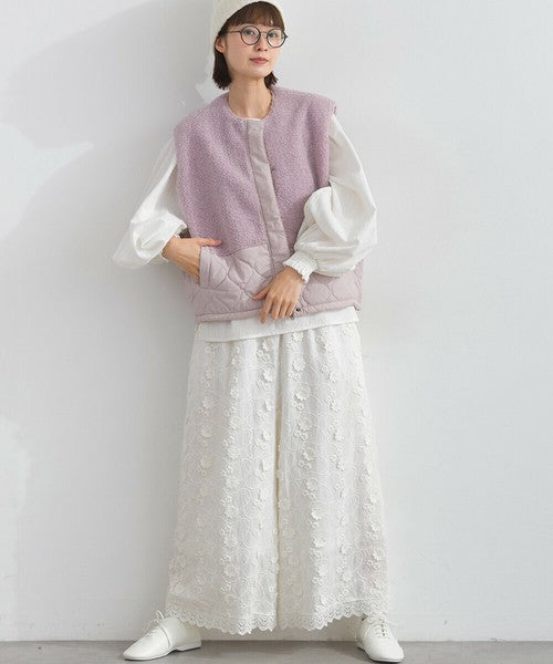 秋冬毛絨絎縫背心