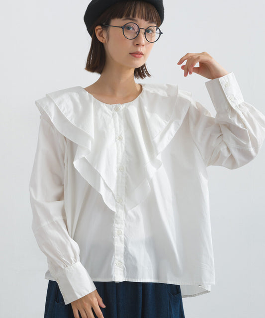 荷葉邊闊身上衣