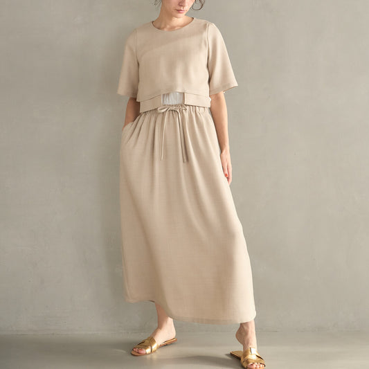 休閒層疊連身裙