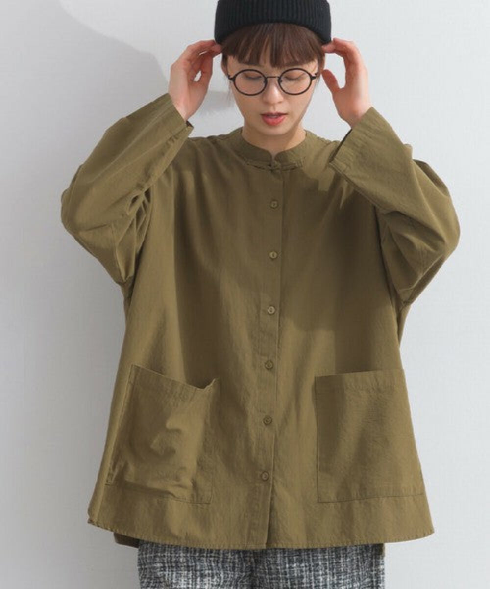 中式領純棉襯衫