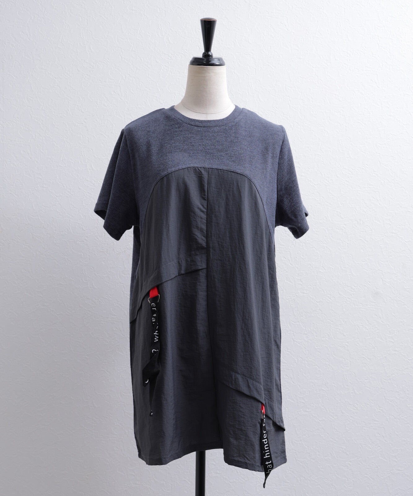 拼布長身短袖 T-shirt