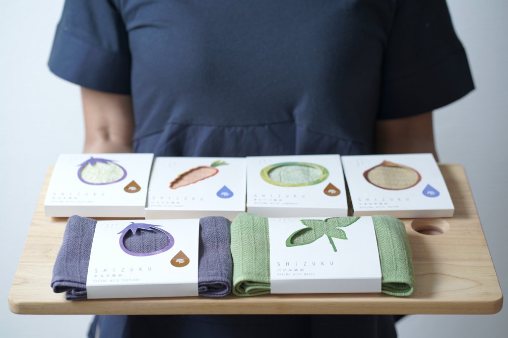 雫 Shizuku 天然染色紗巾 (25x90cm)