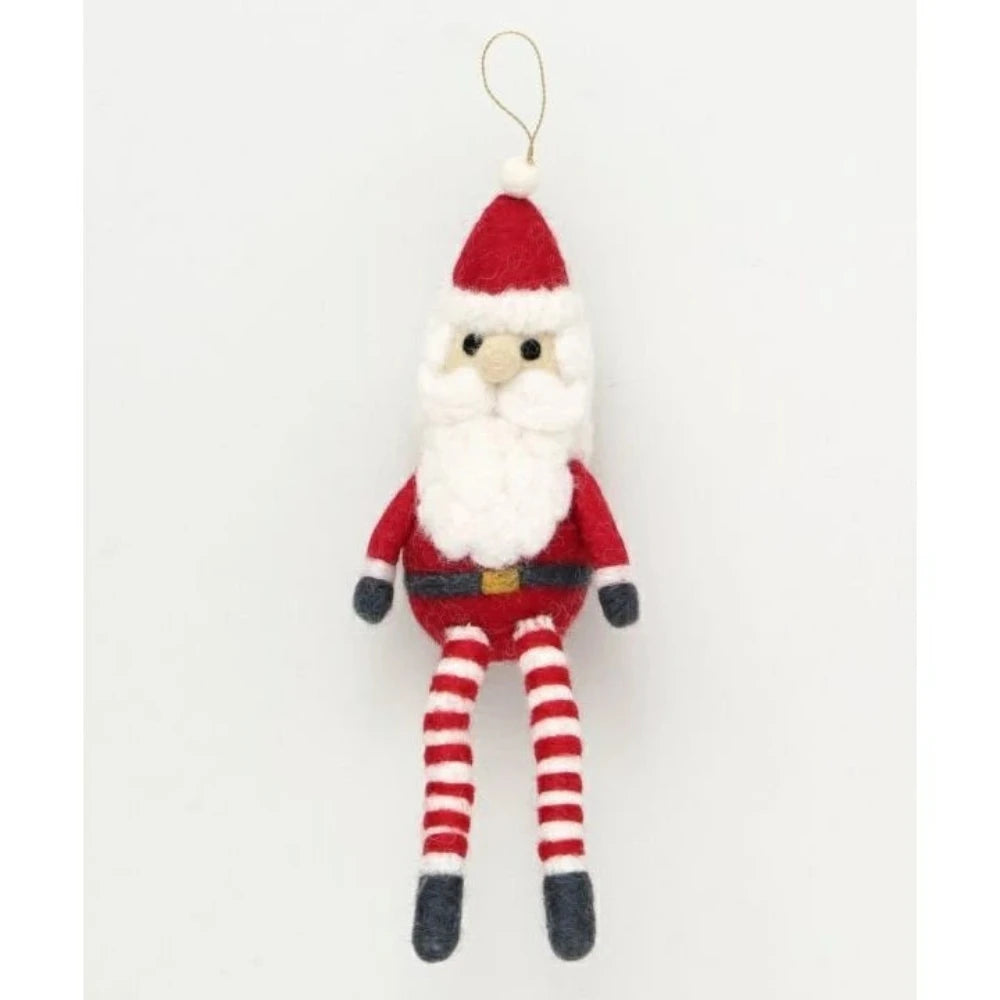 Long Christmas wool felt decoration (made in Nepal)