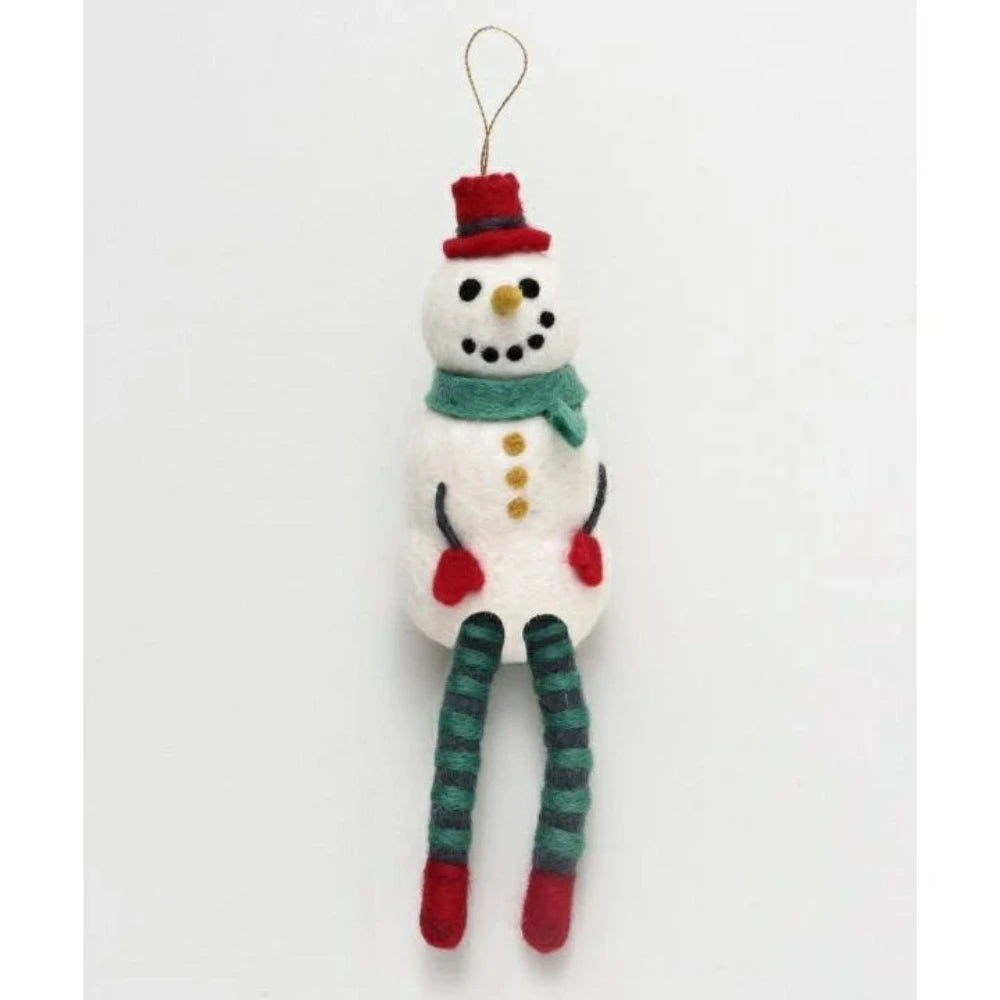 Long Christmas wool felt decoration (made in Nepal)