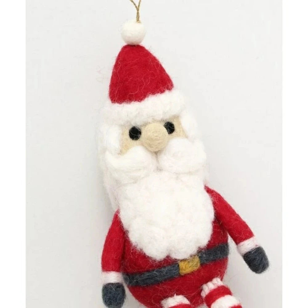Long Christmas wool felt decoration (made in Nepal)