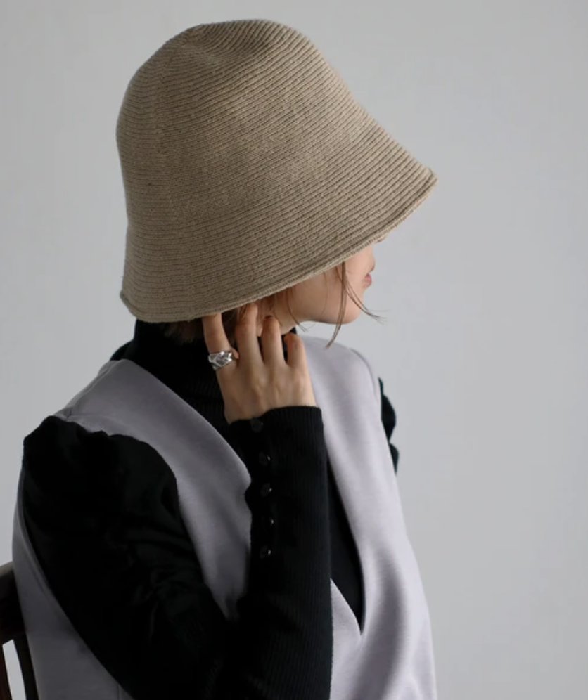 wool knitted bucket hat