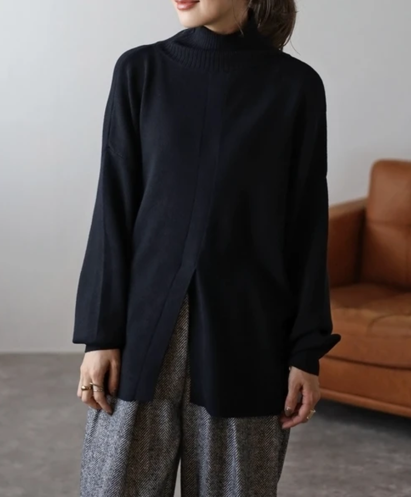 高領防靜電針織衫