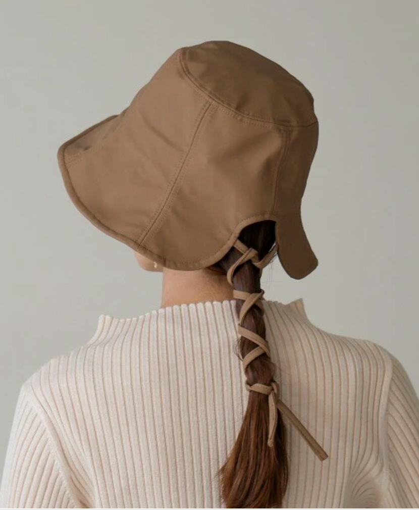 綁帶皮革漁夫帽