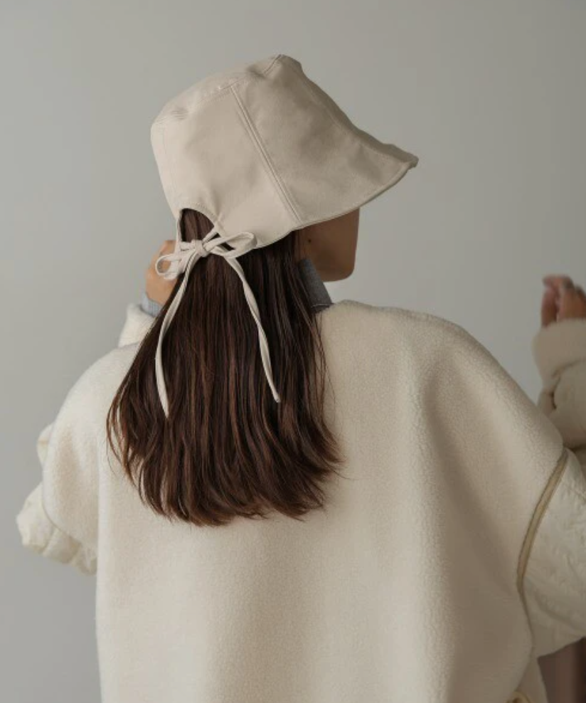 綁帶皮革漁夫帽
