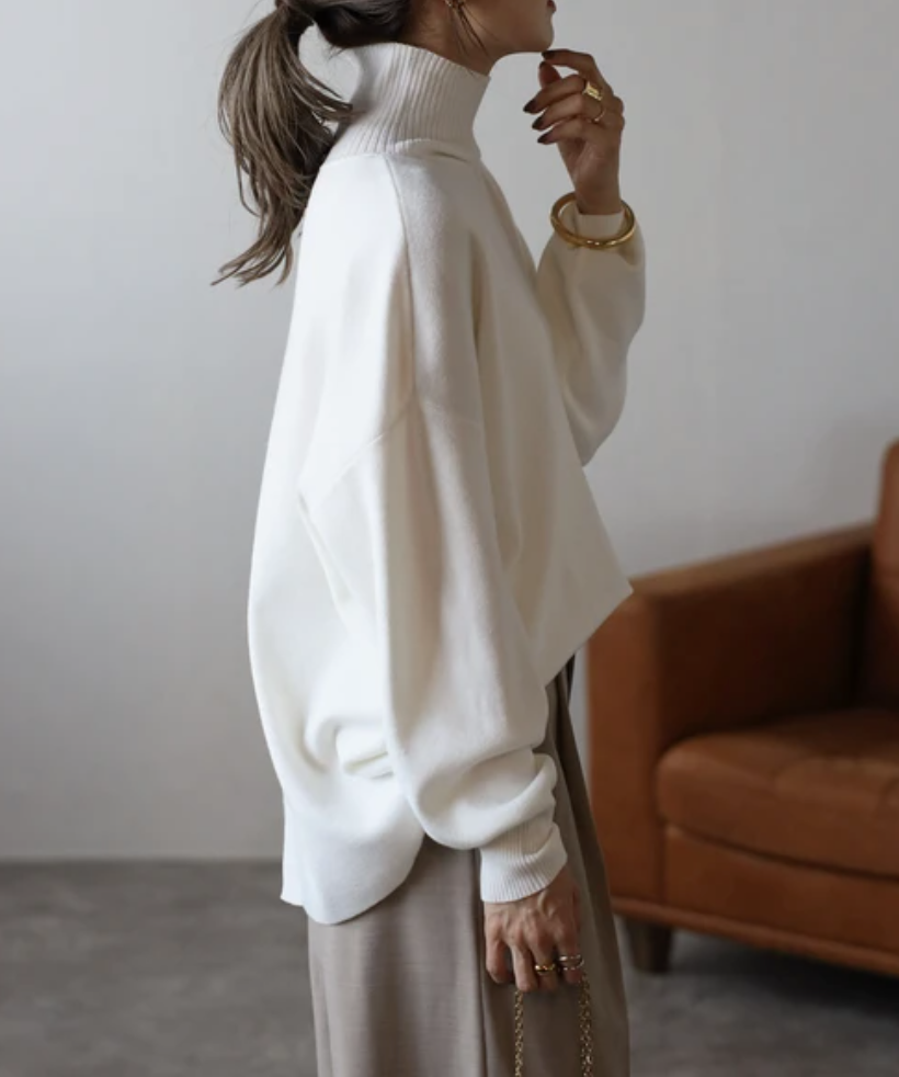 高領防靜電針織衫