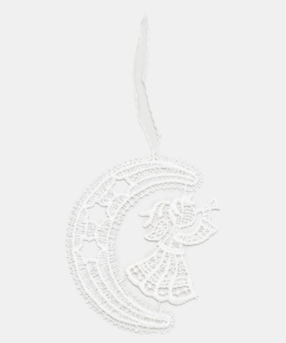 German hand-woven lace Christmas decoration