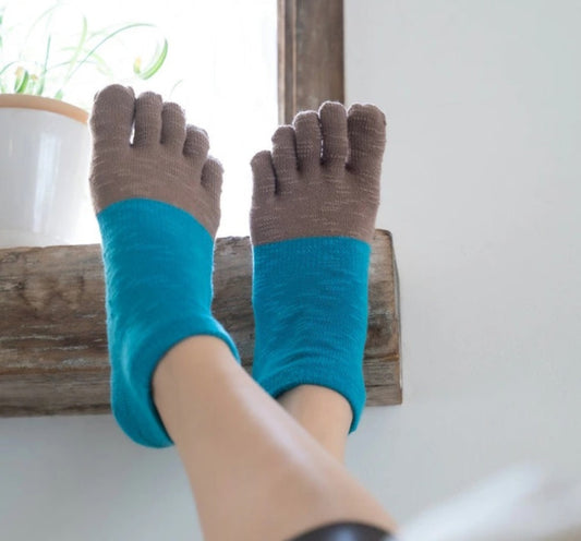 Blue Beam 棉粗紗五指短襪 (女裝)