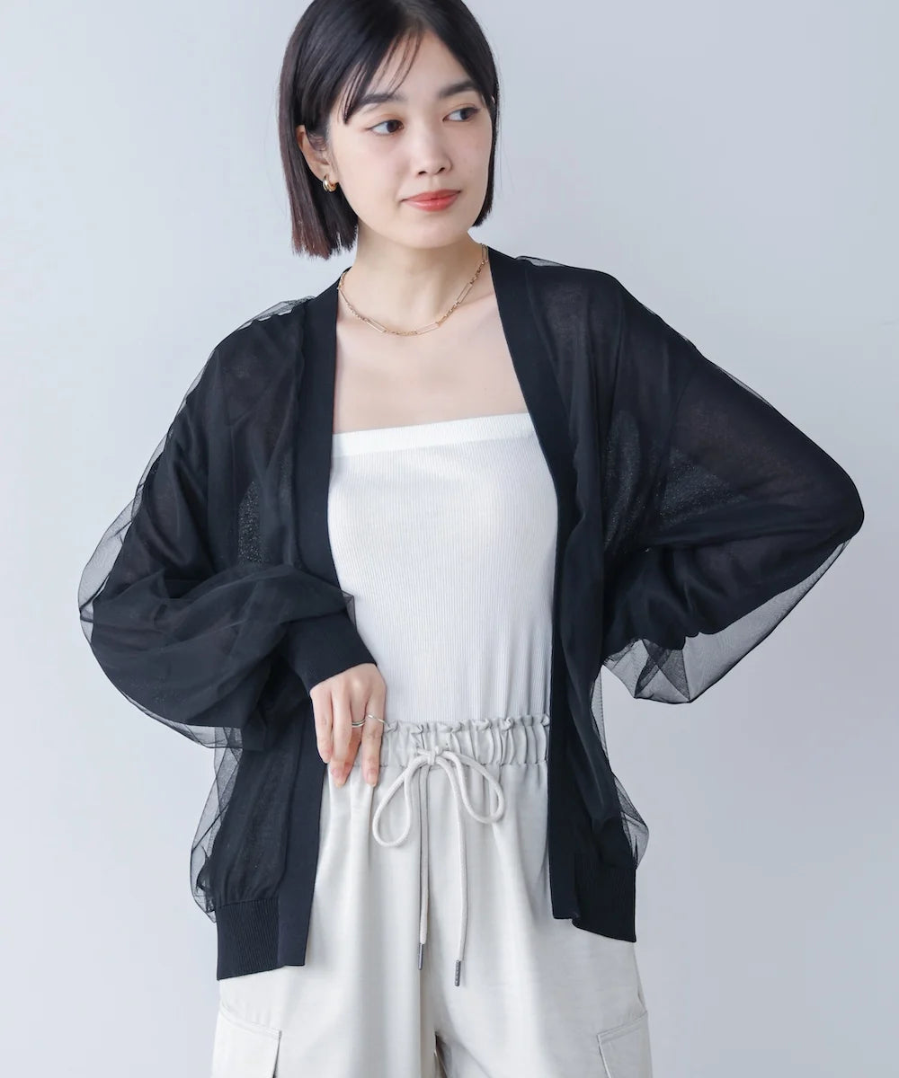 薄紗開襟外套