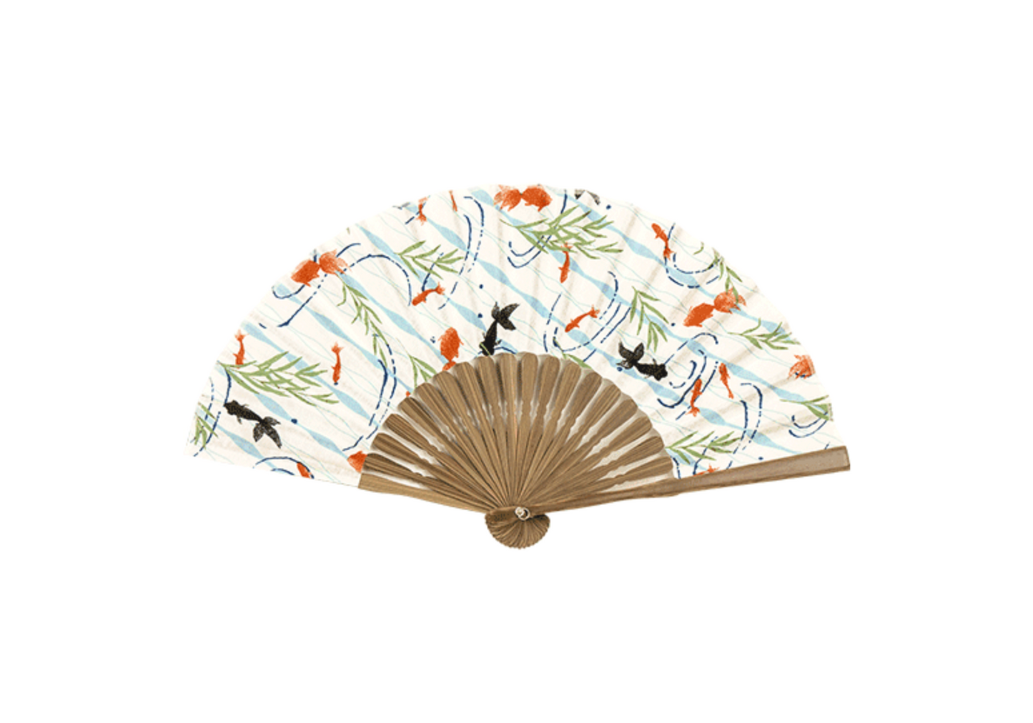 濱文様 日本手拭棉布褶扇