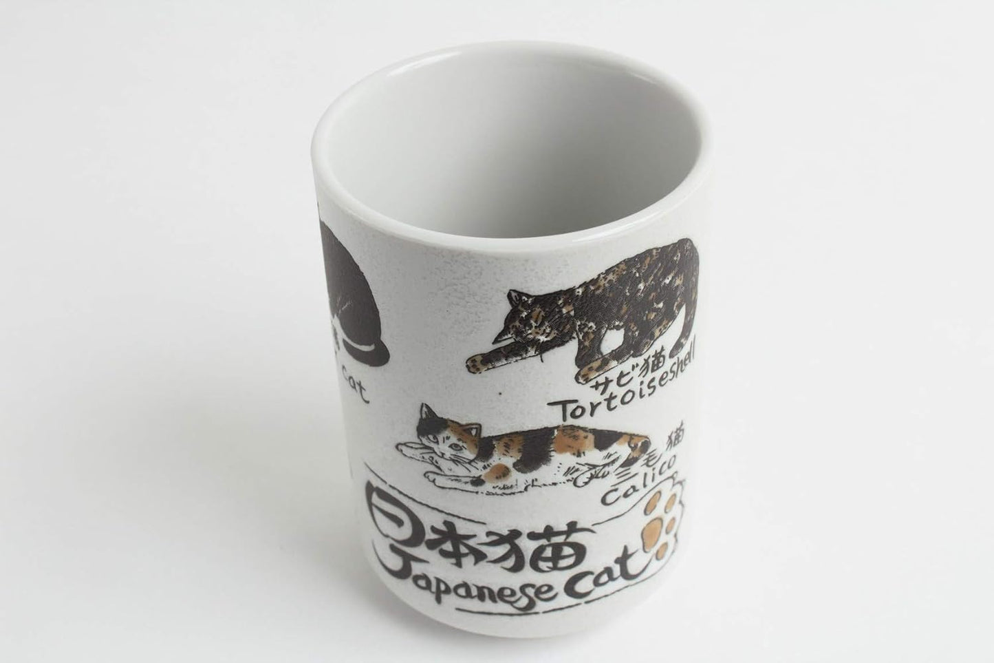 Mino ware Japanese cat teacup