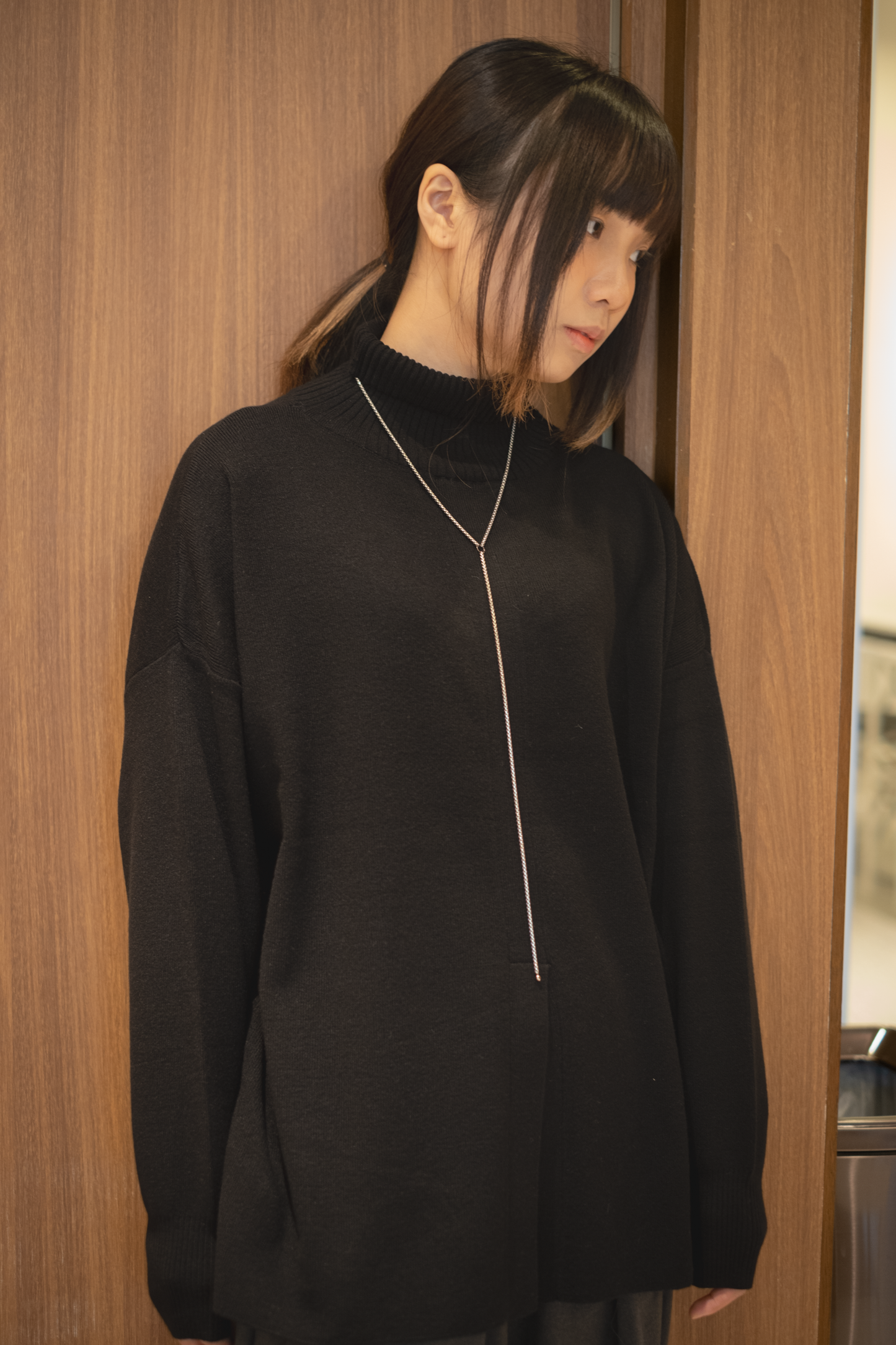 高領防靜電針織衫