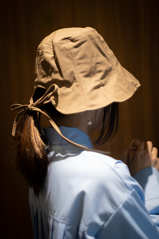 綁帶皮革漁夫帽