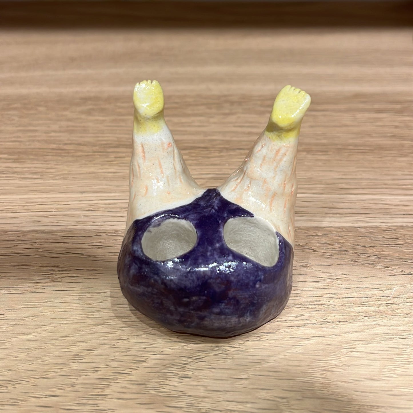 Porcelain Toothbrush Holder - Double Legs