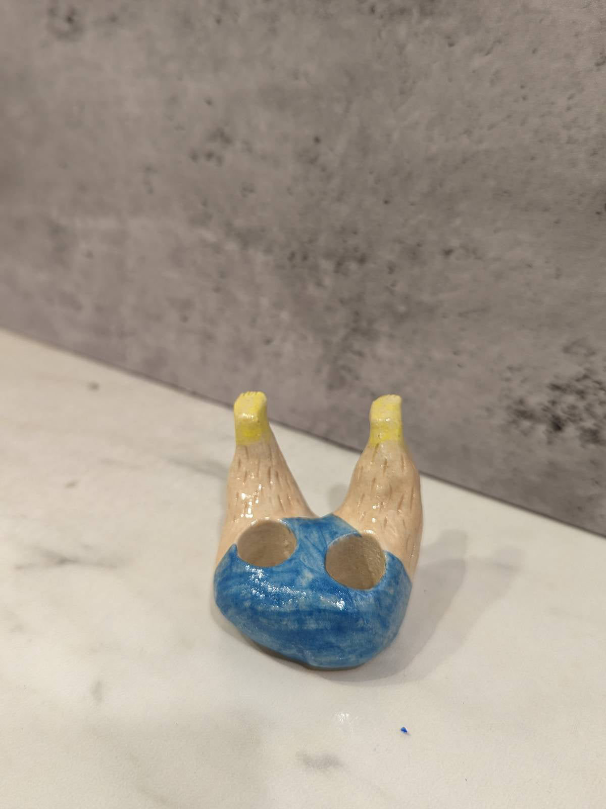 Porcelain Toothbrush Holder - Double Legs