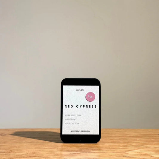 【紅檜木x玫瑰】手工塔香  Red Cypress x Rose Incense Cone