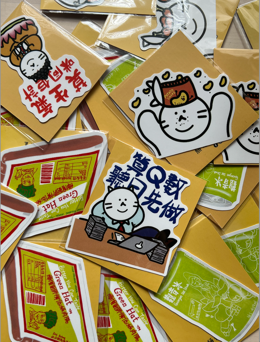 頹爆貓工作室-迷你貼紙