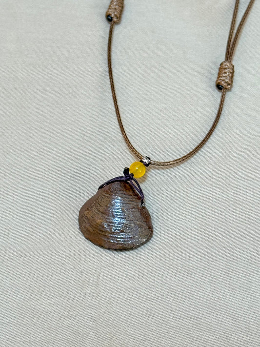 陶瓷柴燒貝殼頸鏈