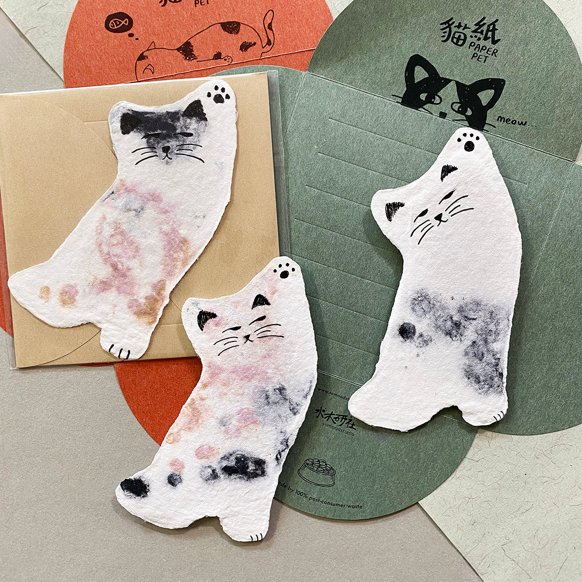 淘氣小貓紙《再生紙卡》