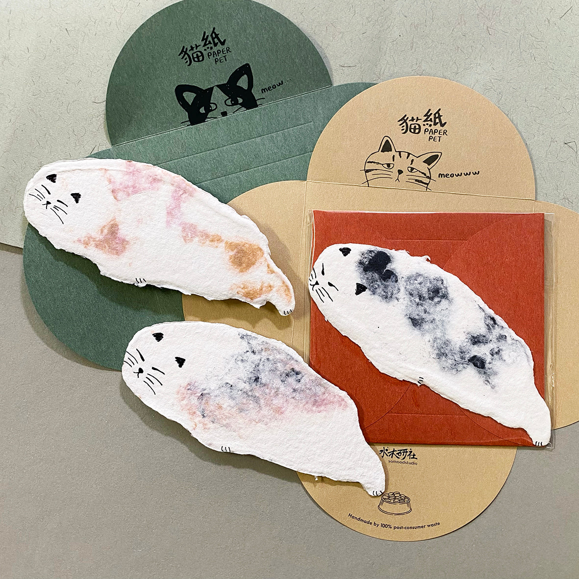 淘氣小貓紙《再生紙卡》