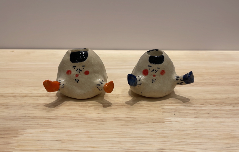 Porcelain Toothbrush Holder - Rice Ball Type