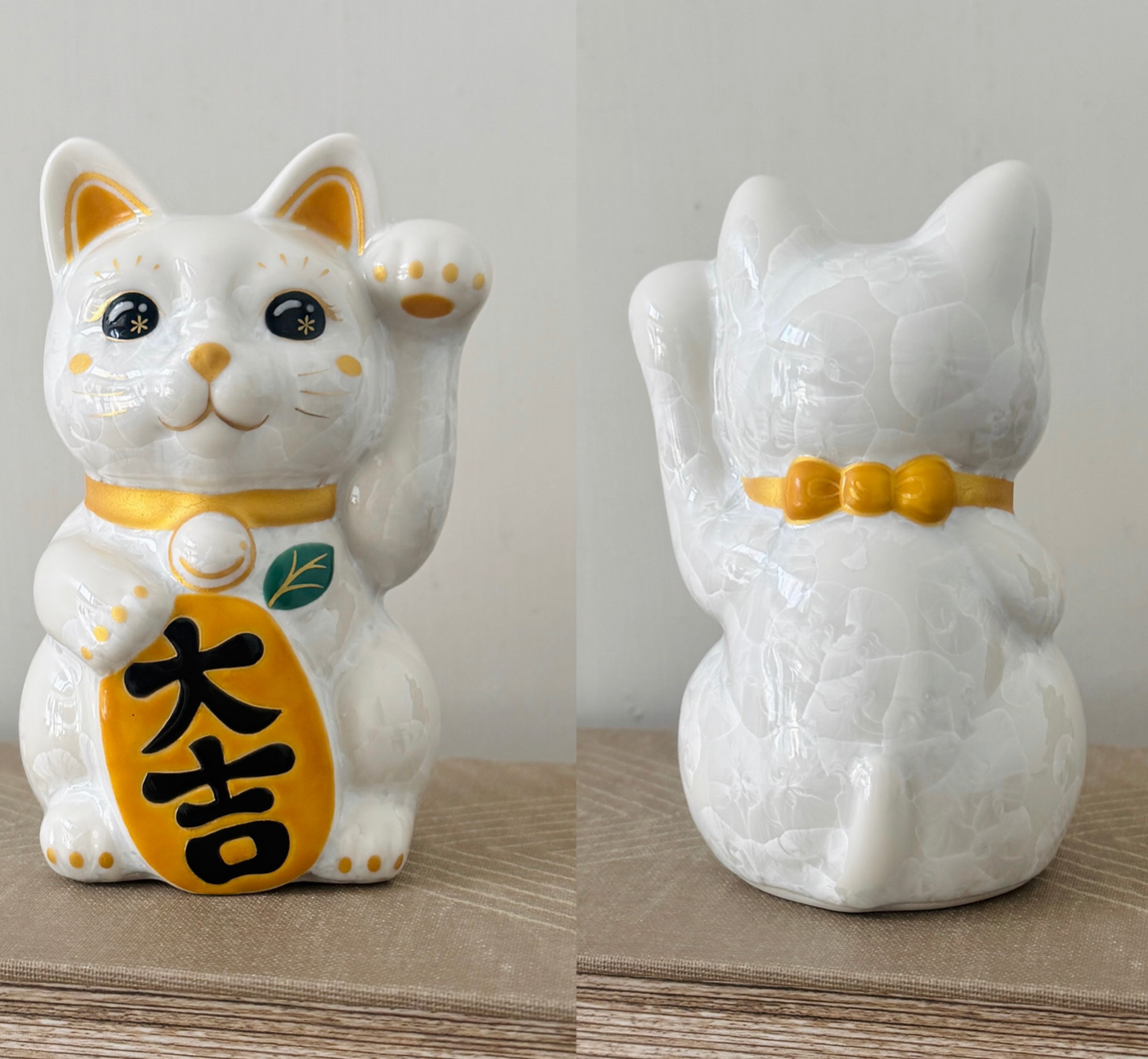 清水燒花結晶招財貓 standard size