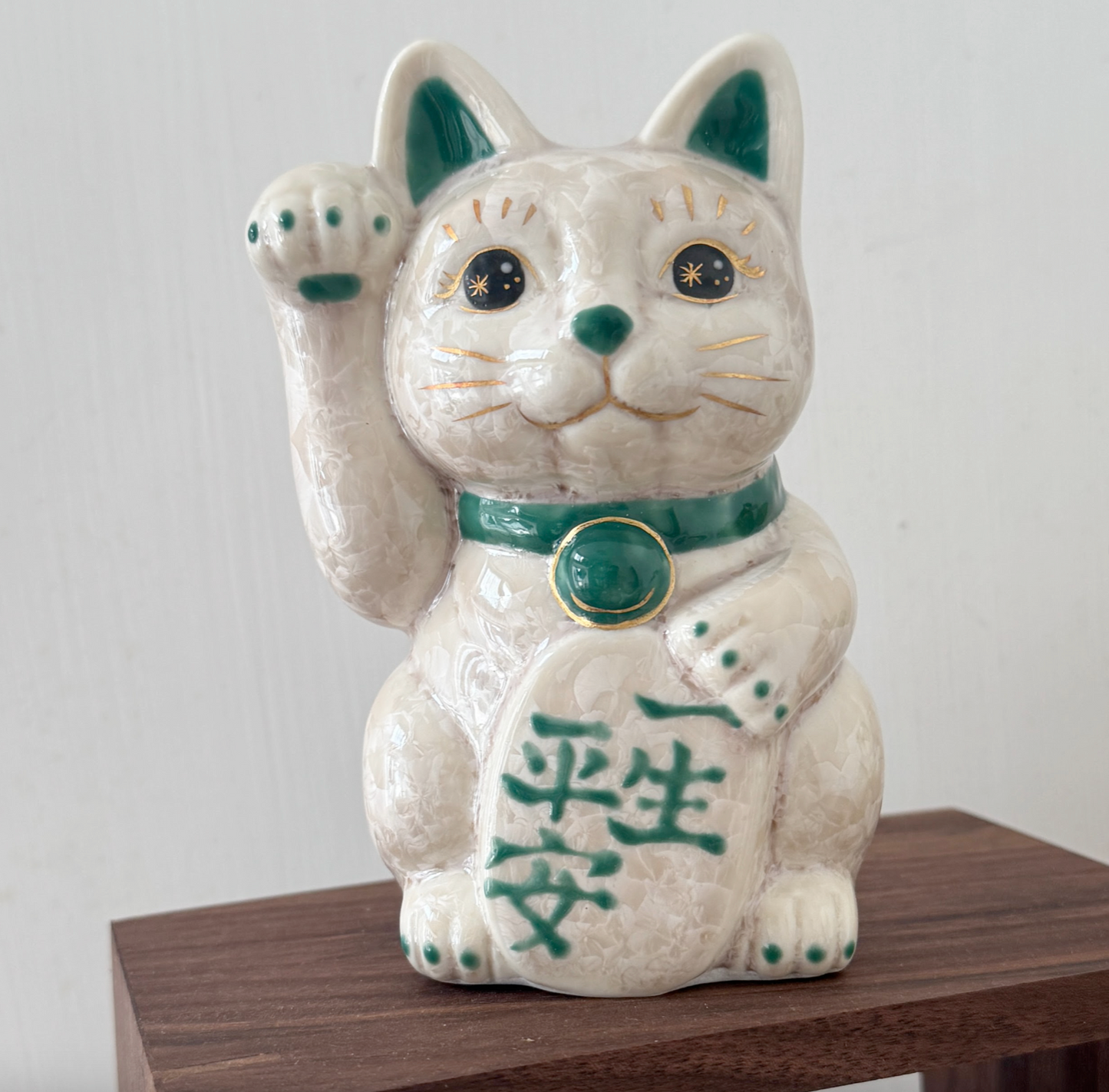 清水燒花結晶招財貓 standard size