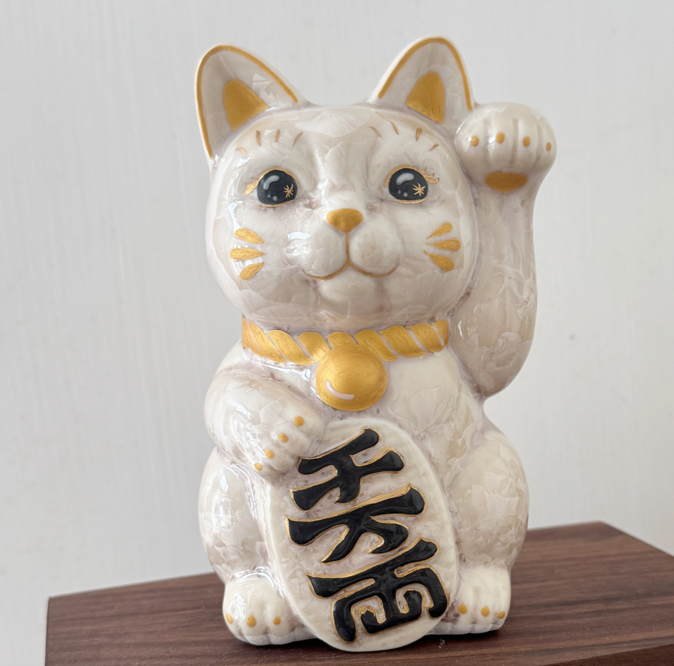 清水燒花結晶招財貓 standard size