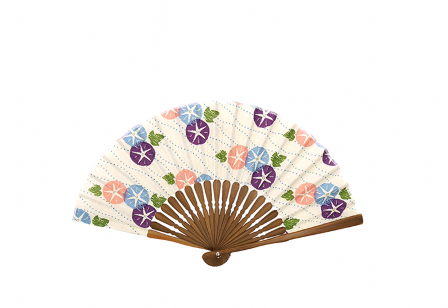 濱文様 日本手拭棉布褶扇